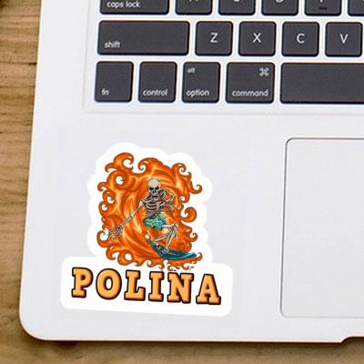 Polina Autocollant Surfeur Laptop Image