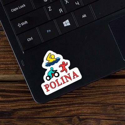 Sticker Triathlete Polina Notebook Sticker Triathlete Polina Gift package Image