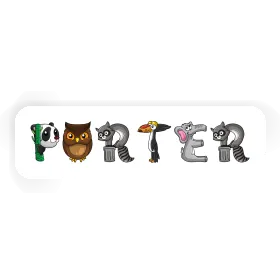 Sticker Porter Animal Font Image