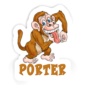 Sticker Affe Porter Image