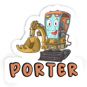 Sticker Excavator Porter Image