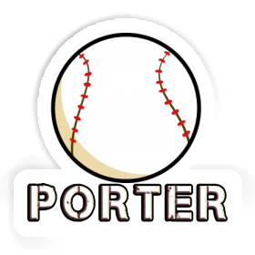 Baseball Ball Sticker Porter Image