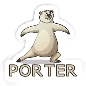 Yoga Bear Sticker Porter Image