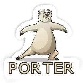 Porter Sticker Yoga Bear Image