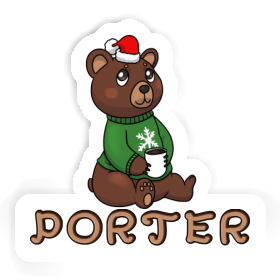Sticker Christmas Bear Porter Image