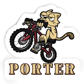Porter Autocollant Chat à vélo Image