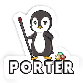 Billiards Player Sticker Porter Image