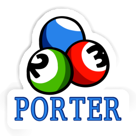 Porter Sticker Billiard Ball Image