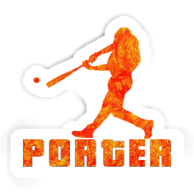 Baseball Player Sticker Porter Image