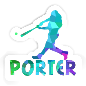 Sticker Porter Baseball Player Image