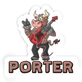 Sticker Porter Guitarist Image