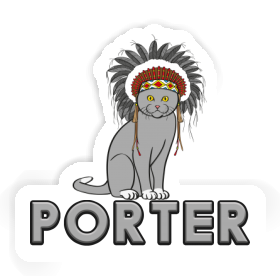 Sticker Porter Cat Image