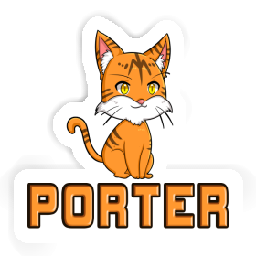 Chat Autocollant Porter Image