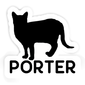 Chat Autocollant Porter Image