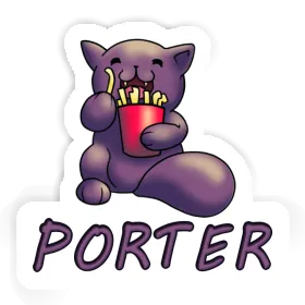 Sticker Porter Pommes-Katze Image