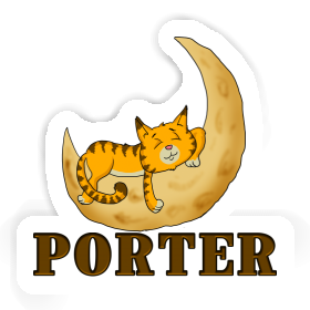 Sticker Porter Sleeping Cat Image