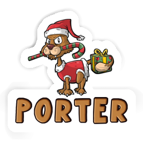 Porter Aufkleber Weihnachtskatze Image