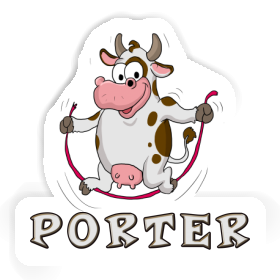 Porter Autocollant Vache Image