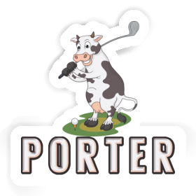 Sticker Porter Cow Image