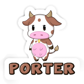 Sticker Cow Porter Image