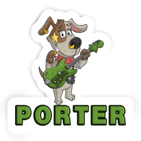 Sticker Porter Guitarist Image