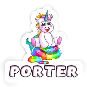 Aufkleber Porter Baby Einhorn Image