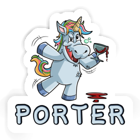 Wine Unicorn Sticker Porter Image