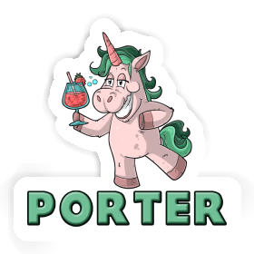 Porter Aufkleber Party-Einhorn Image