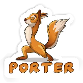 Yoga-Eichhörnchen Aufkleber Porter Image