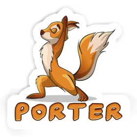 Sticker Yoga Squirrel Porter Image