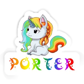 Porter Aufkleber Einhorn Image