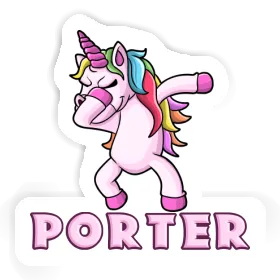 Aufkleber Porter Einhorn Image