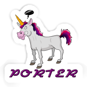 Autocollant Porter Licorne Image