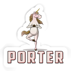 Sticker Porter Yoga-Einhorn Image
