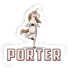 Yoga-Einhorn Sticker Porter Image