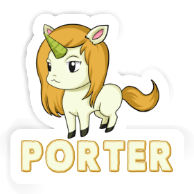 Sticker Porter Unicorn Image