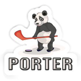 Porter Sticker Ice Hockey Panda Image