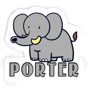 Sticker Elefant Porter Image