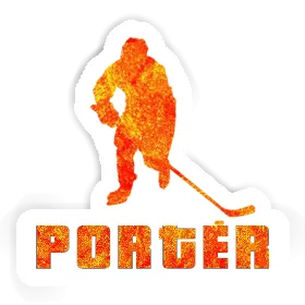 Porter Sticker Hockey Player Image