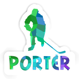 Hockey Player Sticker Porter Image