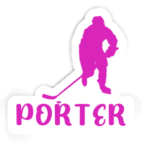 Porter Autocollant Joueuse de hockey Image