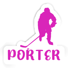 Autocollant Joueuse de hockey Porter Image