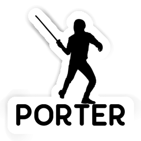 Porter Aufkleber Fechter Image