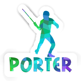 Fencer Sticker Porter Image