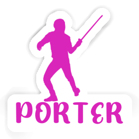 Fencer Sticker Porter Image