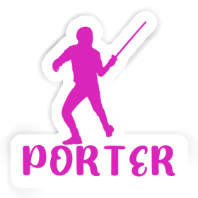 Porter Autocollant Escrimeur Image