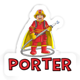 Autocollant Pompier Porter Image