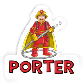 Pompier Autocollant Porter Image