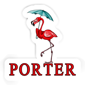 Sticker Flamingo Porter Image