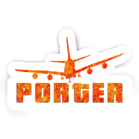 Sticker Porter Airplane Image